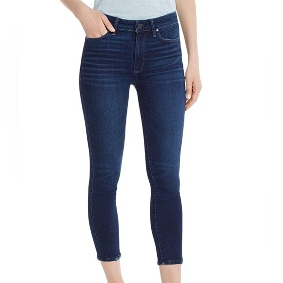 PAIGE Hoxton Crop size 28 Ankle Hibiscus Distressed - Picture 2 of 13